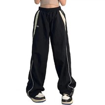 Women Casual Joggers Pants Fashion Streetwear Oversized  Leg Pants Hip Hop Y2k S - £89.49 GBP