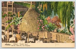 Aloha Clifton&#39;s Pacific Seas Los Angeles California Postcard Linen - £12.54 GBP