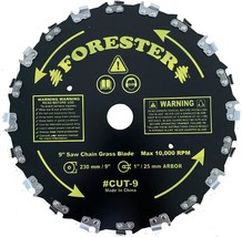 Forester 9” Chainsaw Brush Cutter Blade – 20 Tooth Circular, Weeds And Bush - $761.07 MXN