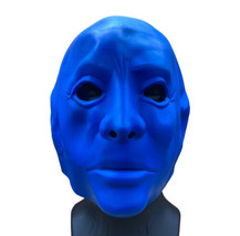 2007 Disguise Rubber Latex Blue Face Halloween Man Mask Masculine - £35.60 GBP