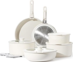 CAROTE 17pcs Pots and Pans Set, Nonstick Cookware Set Sets - £133.69 GBP