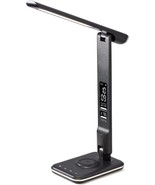iHome LED Desk Lamp, Wireless Charging, USB Port, Clock, Adjustable Ligh... - $1,107.02 MXN
