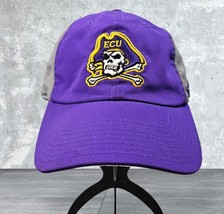 ECU East Carolina Pirates Adidas Strap Back Climalite Hat Cap Purple Gray - $15.79