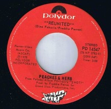 Peaches &amp; Herb Reunited 45 rpm Easy As Pie Canadian Pressing - £4.07 GBP
