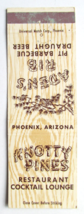 Knotty Pines Restaurant - Phoenix, Arizona 20 Strike Matchbook Cover Aden&#39;s Rib - £1.40 GBP