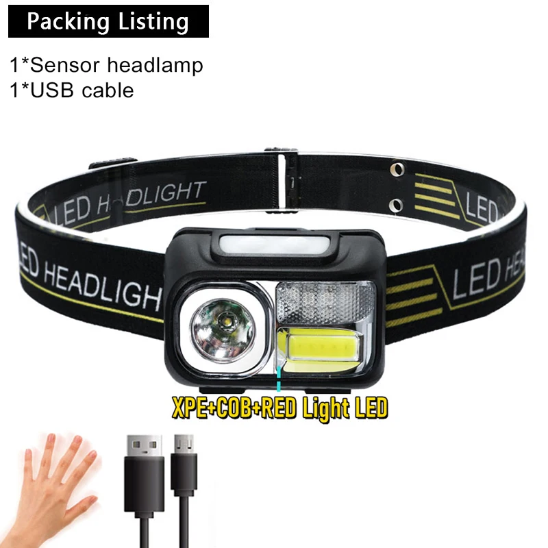 Induction HeadLamp High Power Led Flashlights Carp Fishing Goods 2022 New Items  - $88.58