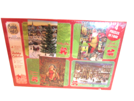 Cobble Hill 4 in 1 Holiday Collection Christmas Puzzles 500 &amp; 1000 Pcs LotP - £14.75 GBP