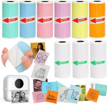 Huijukeji 9 Rolls Mini Printer Sticker Paper,Thermal Self-Adhesive Paper... - $38.96