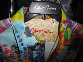 Robert Graham Urban Dreams Long Sleeve Sport Shirt Medium Size New with Tags image 4