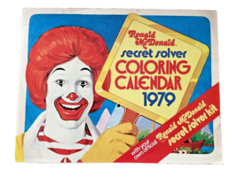 Calendar 1979 Ronald McDonald Secret Solver Coloring Not Colored With Vi... - £7.48 GBP