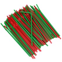 Chef Craft Select Plastic Flexible Christmas Straws, 8 inch 100 Piece Set, Green - £12.78 GBP