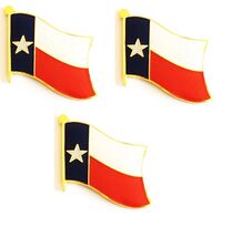 Pack of 3 Texas Single Flag Lapel Pins  - $9.95
