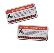 Decals by Haley 2 Pack GPS Stickers Alarm Security Vinyl Warning Tracking Sticke - $16.41