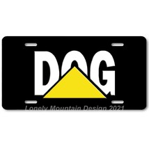 Dog Cat Parody Inspired Art on Black FLAT Aluminum Novelty Car License Tag Plate - £14.38 GBP