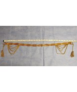 Gold Tone Metal Mesh Belt w Chain Tassel Dangles Draped Chains Vintage 1... - $159.00