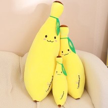 Cartoon Smile Banana Plush Toy Pillow 40/60/80cm Soft Stuffed Fruit Cushion for - £11.75 GBP+