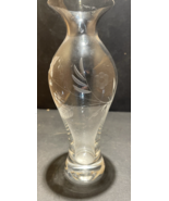 Lenox Etched Glass Bud Vase ~7” Signed - $14.85