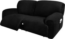 Ulticor Extra Wide 75&quot; - 100&quot;, Reclining 2 Seater Sofa, Extra Wide, Black - $84.97