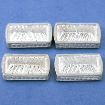 Rectangle Silver Plated Beads 18.5mm 18 Grams 4Pcs Approx. - £5.44 GBP