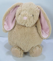 Baby Gund Chub Bunny Tan Pink Rabbit 13" Plush Embroidered Eyes 4043896 Squishy - £11.11 GBP
