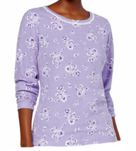 allbrand365 designer Womens Thermal Fleece Top Size XS Color Whimsy Floral - $24.52