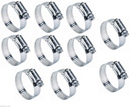 Everbilt 67068 3/8&quot; - 7/8&quot; Stainless Steel Clamps (10 Pack) Corrosion Resistant - £15.65 GBP