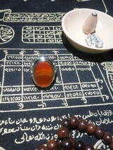 Spell Talisman Amulet Red Junjung Drajat Sulaeman Stone Ring Khodam Powerful - £301.35 GBP