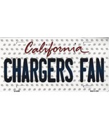 Chargers California State Background Metal License Plate Tag (Chargers Fan) - £11.95 GBP