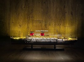 Lighted SS America Handmade Cruise Ship Model - $550.00