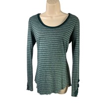 Black Swan Womens Size Small Long Sleeve Pullover Shirt Top Green Stripe... - $13.85