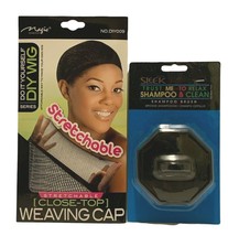 Magic Do It Yourself Wig Weaving Cap Stretchable Firstline Sleek Shampoo Brush - £8.47 GBP