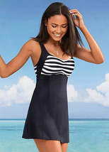 Bon Prix Noir Long Tankini Ensemble UK 22 Grande Taille (FM41-5) - £40.63 GBP