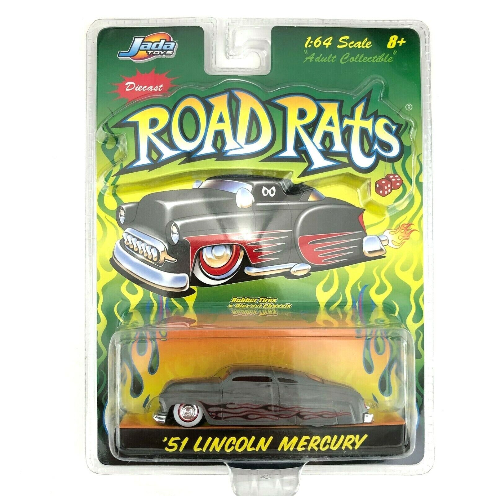 Jada Road Rats 1951 51 Lincoln Mercury Raw Bare Metal Zamac Silver Die Cast 1/64 - $21.28
