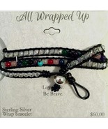 NWT $60 ALL WRAPPED UP BRACELET Black Beaded Sterling Silver Bracelet - €15,11 EUR