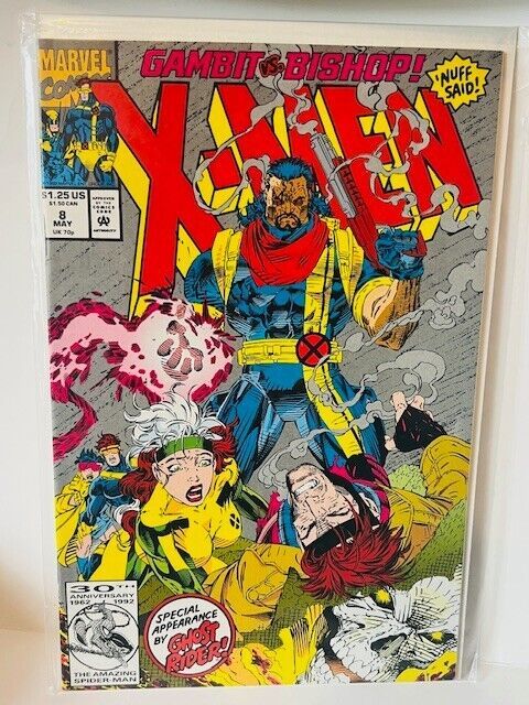 Primary image for X-Men #8 Comic Book Marvel Super Heroes Gambit vs Bishop 1992 30th anniversary