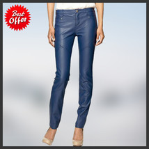 Women&#39;s Leather Pants Genuine Lambskin Leather Party Skinny Legging Trou... - $160.80 CAD