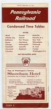 Pennsylvania Railroad Condensed Time Tables February 1958 Form 2 - £9.38 GBP