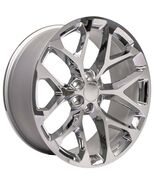 24" Chrome Snowflake Wheels for Chevy Silverado Tahoe Suburban GMC Sierr... - $1,612.71