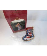 HALLMARK ORNAMENT PRESSED TIN STOCKING 1997 &quot;SON&quot; 3.5&quot; MIB - $73.13 MXN