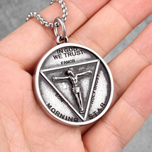 Lucifer Morningstar Satanic Pentecost Coin Pendant With Chain - $6.44