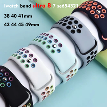 Silicone Strap for Apple Watch Band 49Mm 44Mm 45Mm 41Mm 40Mm 42Mm 38Mm 4... - $14.55