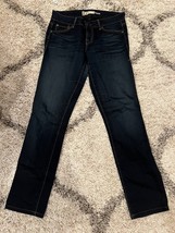 Anthropologie Level 99 Lily Skinny Straight Dark Blue  Jeans Womens Size 26 - £15.65 GBP