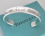 Small 6&quot; Tiffany &amp; Co 1837 Wide Cuff Bracelet in Sterling Silver - £317.27 GBP