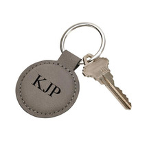 Creative Gifts International Leatherette Round Key Chain, Grey - $25.04