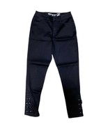 Seven7 High Rise Skinny Black Jeans Lace Up Ankle Hem size 6 NEW No Tags - $26.31