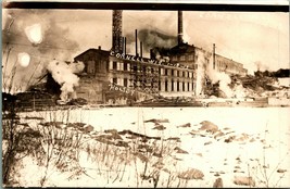 RPPC Chippewa River Dam and Powerhouse Cornell WI Jan 13 1913 Postcard UNP D6 - £35.45 GBP