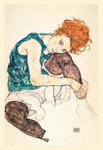 Painter&#39;s Wife, Seated by Egon Schiele - Art Print - £17.29 GBP+