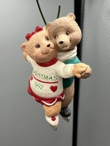 Ornament Hallmark  Love to Skate A Bear Couple Christmas 1992 QX4841 - £3.95 GBP