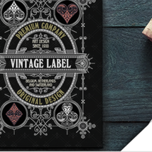 Vintage Label Playing Cards (Premier Edition Black) by Craig Maidment - £13.48 GBP