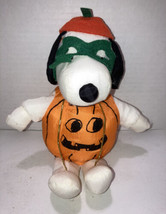 Snoopy Halloween Pumpkin Stuffed 7&quot; Plush - £7.82 GBP